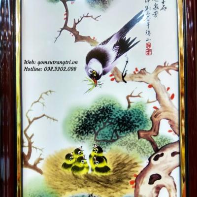 Bộ Tranh Sứ Tứ Quý Mã TL015
